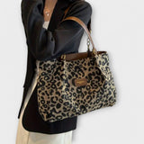 Lora. - Leopard Canvas Tote