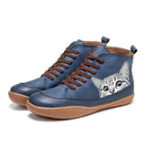 Bottines en cuir pour amoureuses des chats