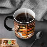 Mug Céramique Thermoréactif “Bibliothèque Enchantée” – Évasion Littéraire et Magique