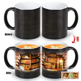 Mug Céramique Thermoréactif “Bibliothèque Enchantée” – Évasion Littéraire et Magique