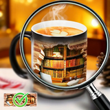 Mug Céramique Thermoréactif “Bibliothèque Enchantée” – Évasion Littéraire et Magique