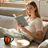 Mug 3D Halloween Fait Main – Design Sorcière & Chat