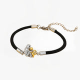 Plume – Bracelet à cordon avec icône de chien