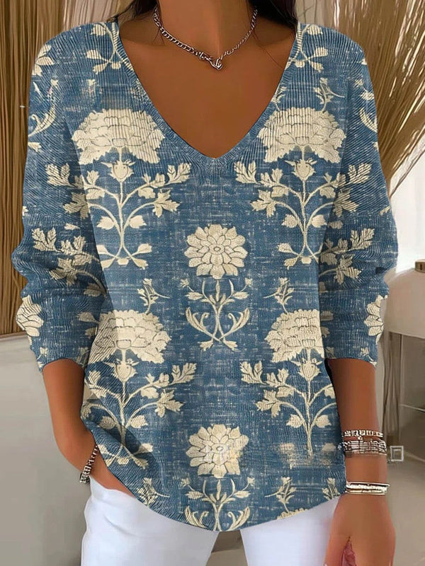 NOEMIE | Pull en maille à col en V