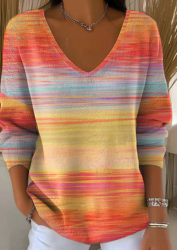 ISABELLE | Pull en maille à col en V
