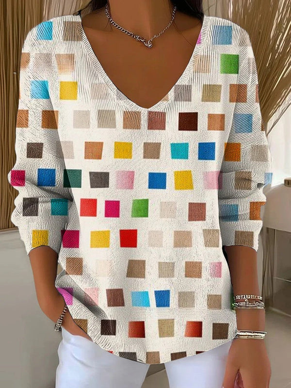 AMELIE | Pull en maille à col en V