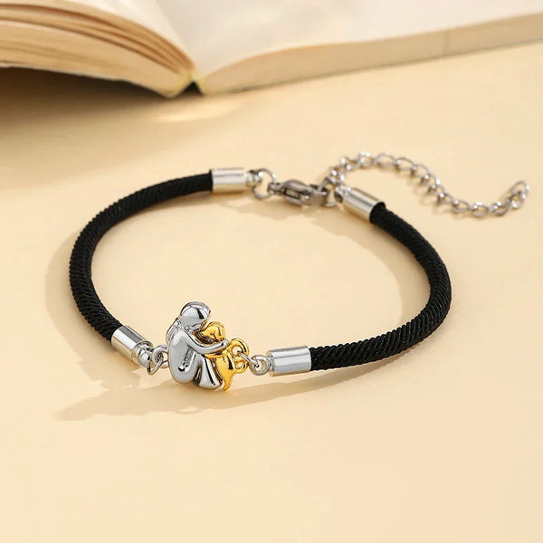 Plume – Bracelet à cordon avec icône de chien