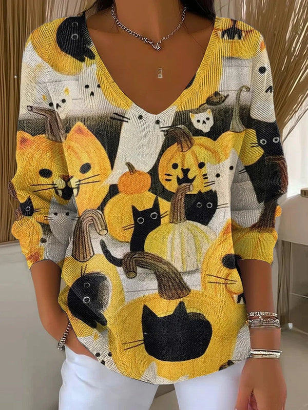 FLORENCE | Pull en maille à col en V