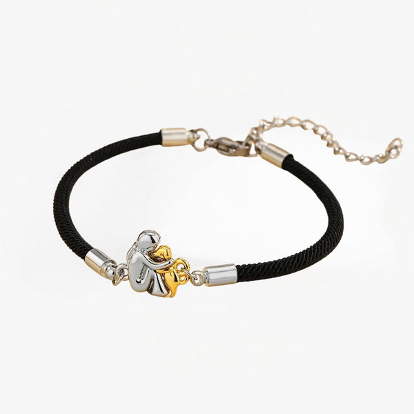 Plume – Bracelet à cordon avec icône de chien